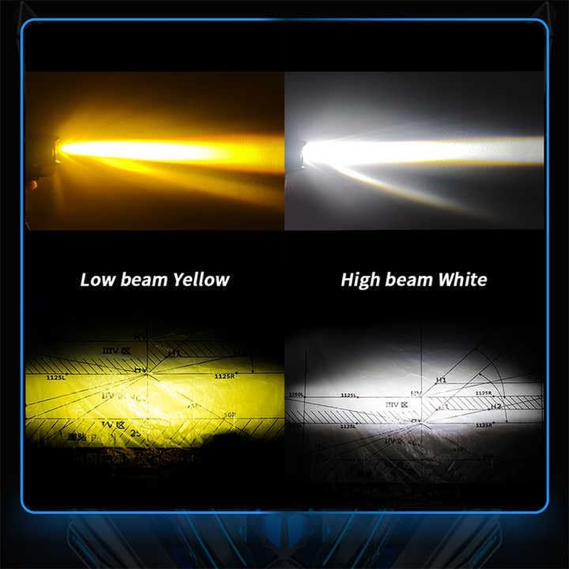 LED Motorcycle Fog Lights, 60W 18000LM Driving Auxiliary Lights, Motorbike LED Lights with Waterproof Wire Harness Kit, LED Spotlights Universal Fit for Motorcycle Car SUV ATV UTV, 2PCS (Black 2) image number 5