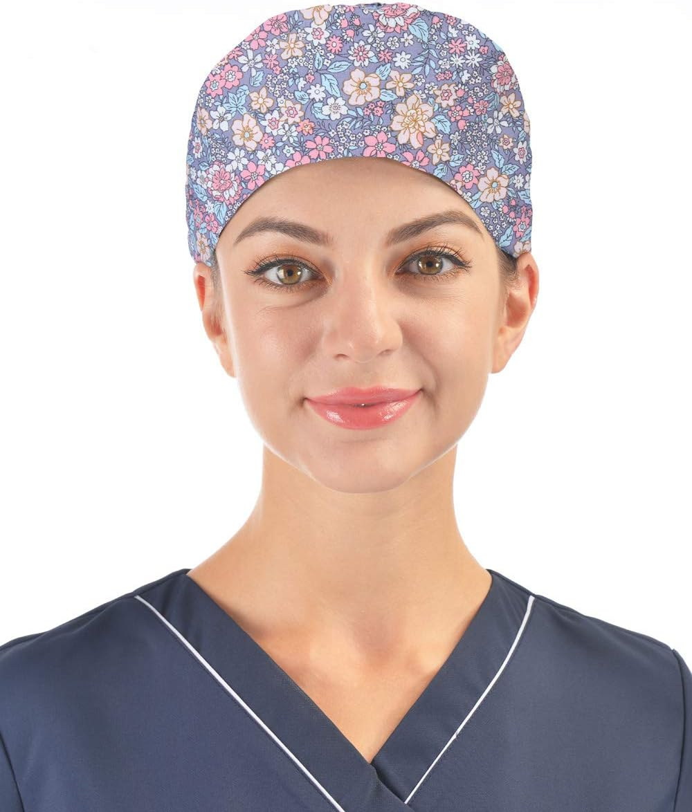 Kousenpu Working Cap Scrub Cap with Sweatband,Adjustable Scrub Caps for Women Men,One Size image number 5