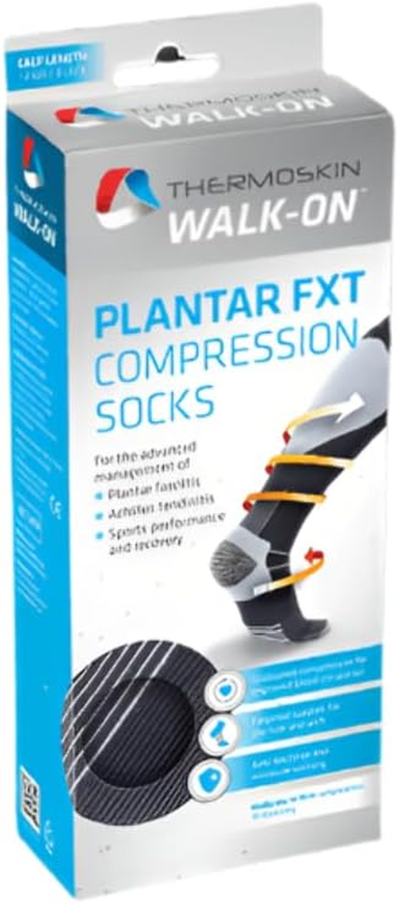 Thermoskin FXT Compression Calf Socks Pair, Black, X-Large, 4.1 Ounce