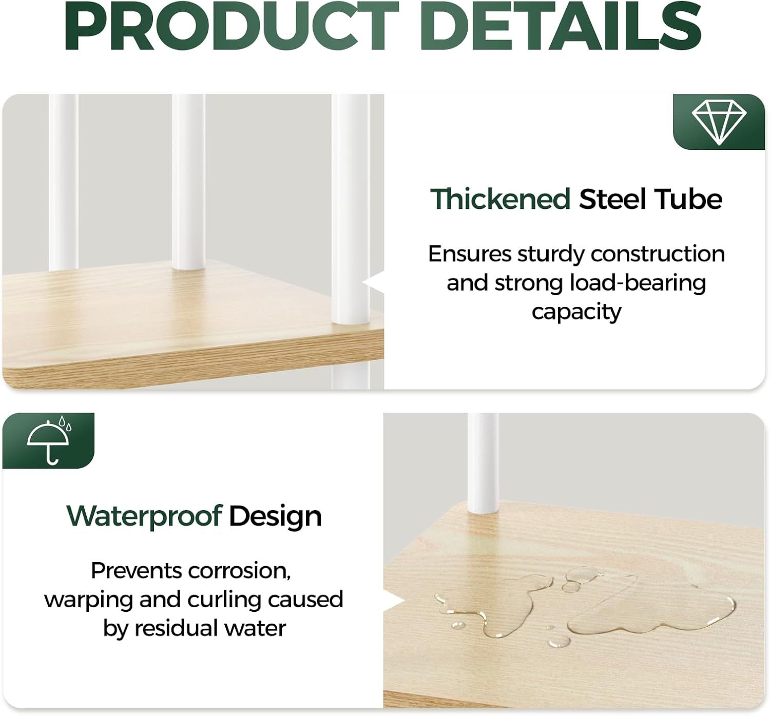 Bamworld 7 Tier Plant Stand Indoor,Large Metal Plant Shelf for Multiple Plants,Tall Tiered Flower Stand for Patio Garden Balcony Living Room Bedroom(White)