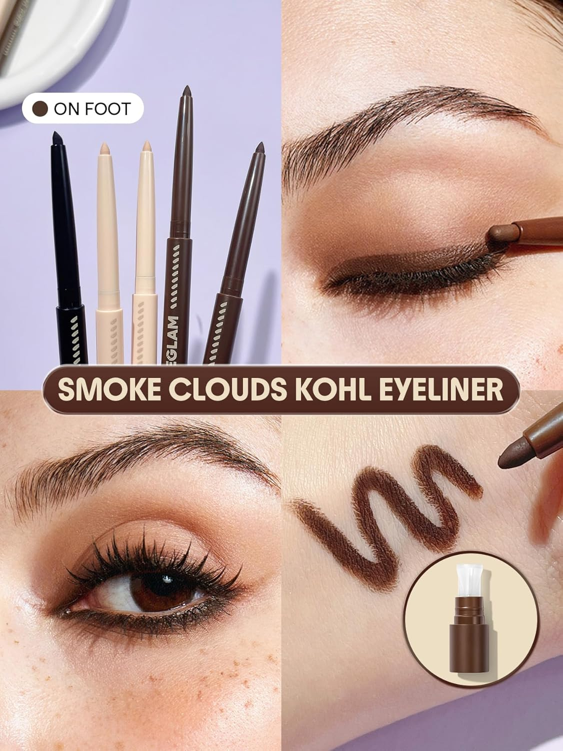 SHEGLAM Smoke Clouds Eyeliner Creamy Matte Finish Versatility - on Foot - Map Out image number 3