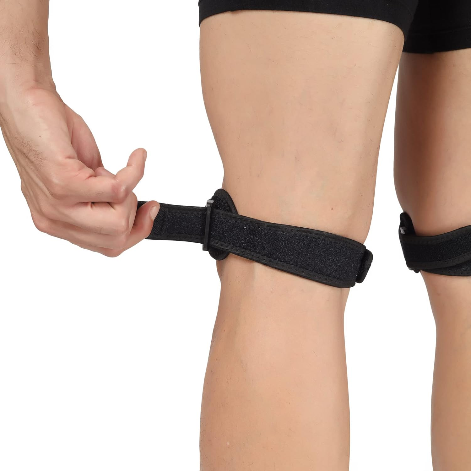 Patella Tendon Knee Strap (Pack of 2) &ndash; Adjustable Knee Pain Relief Brace, Patellar Support for Tendonitis, Osgood-Schlatter & Jumper&rsquo;S Knee &ndash; Breathable, Non-Slip Strap for Sports & Running image number 2