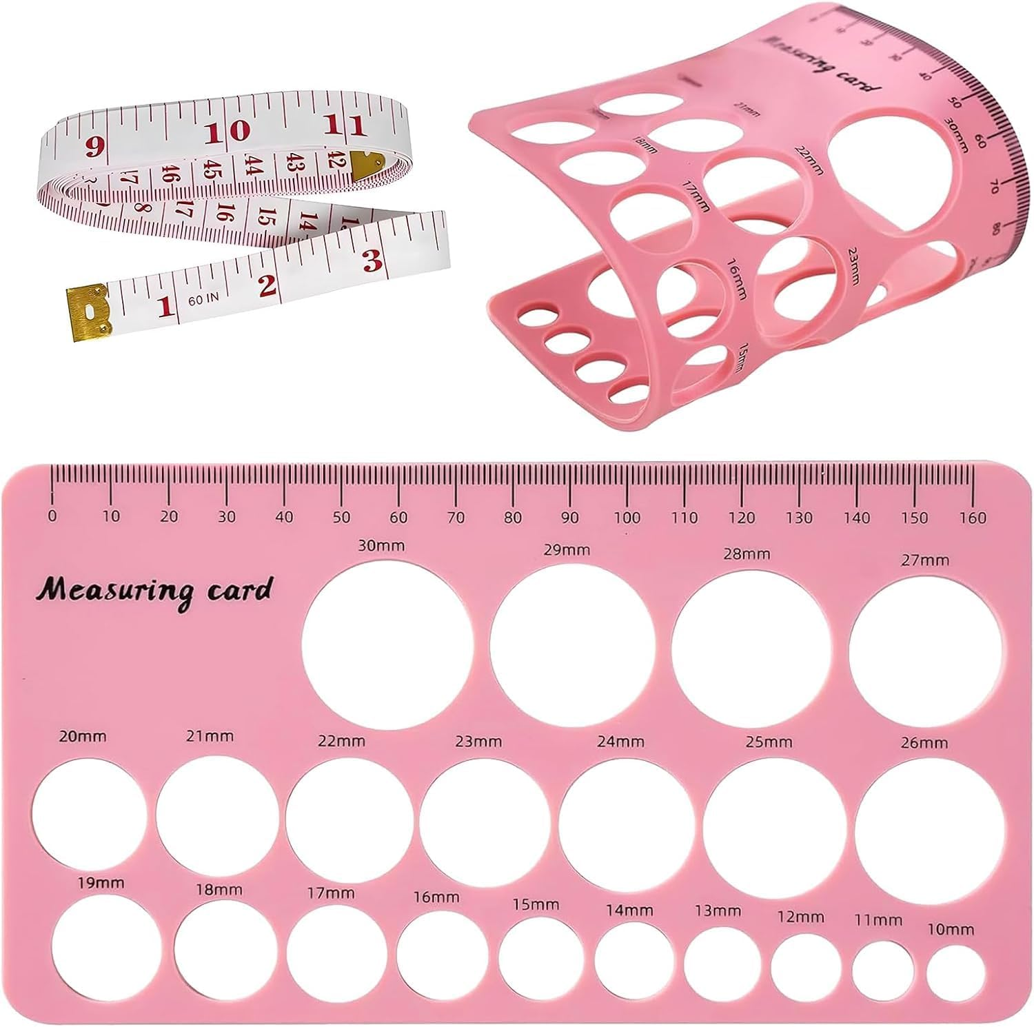Nipple Rulers, Flange Inserts Sizing Measurement Tool for Breast Pump, Soft Silicone Flange Size Measure, Nipple Measuring for New Mums/Women