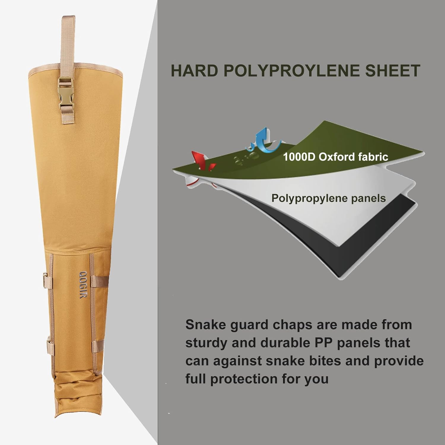 Snake Guard Snake Chaps, Superior Snake Bite Protection Gear, Waterproof Snake Gaiters for Hunting image number 2