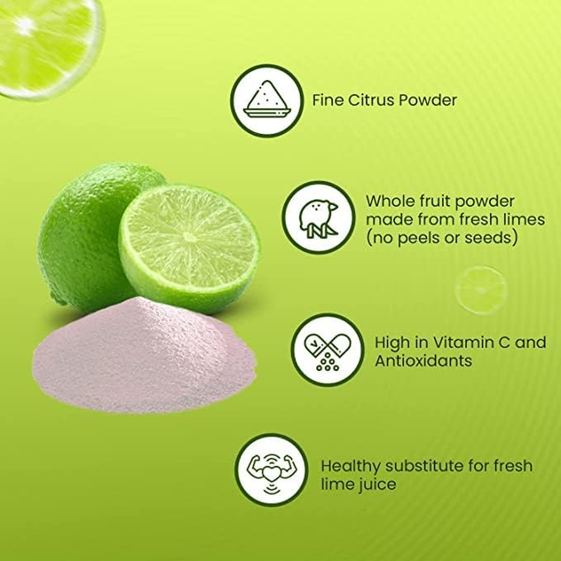 Lime Powder GMO Free, Vegan 250G Citrus Tangy Flavour, Seasoning, Baking, Cooking, Flavour Instant Beverages, Supplements, Camping image number 5
