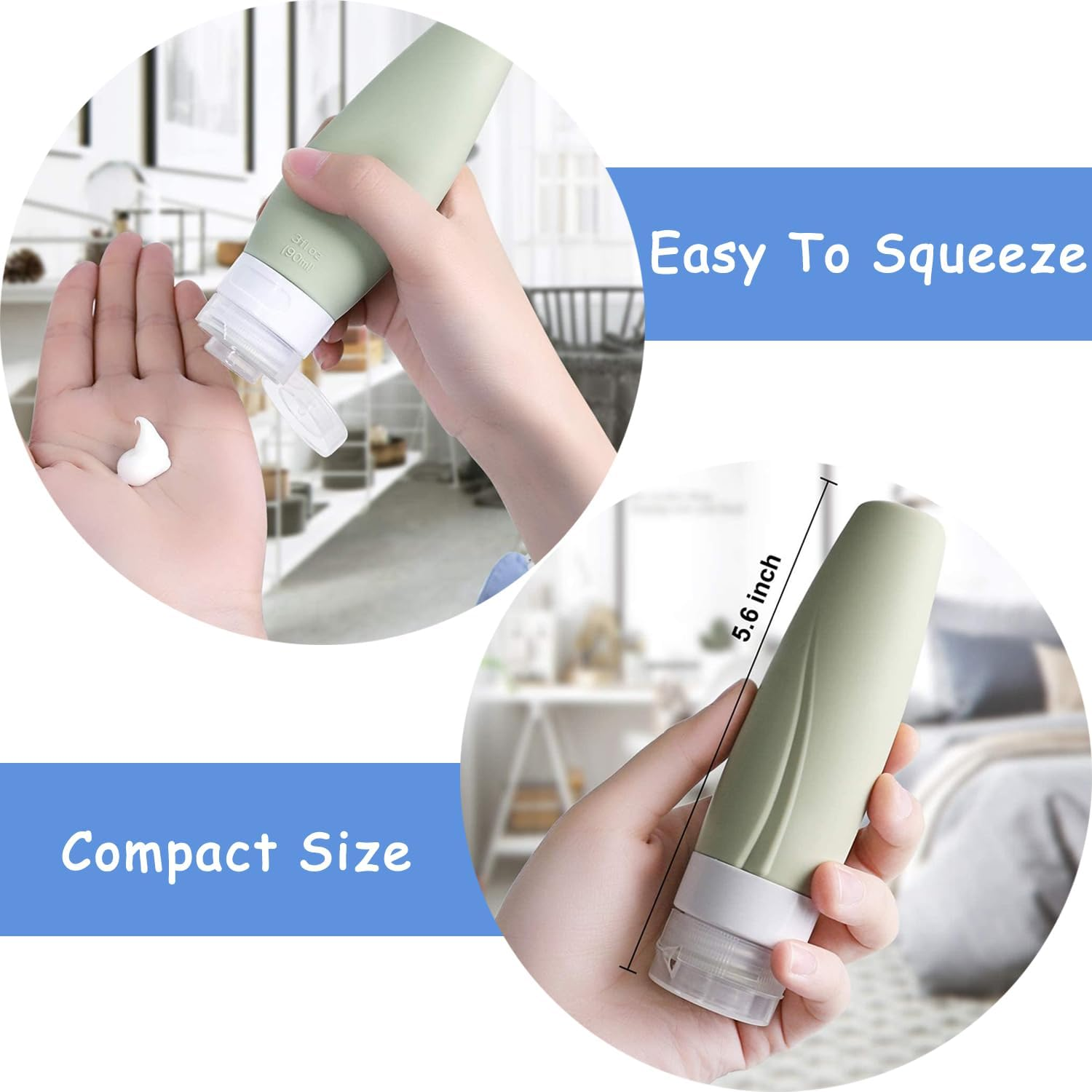 Travel Bottles Set for Toiletries, 15 Pack Travel Size Toiletries with Label, TSA Approved Silicone Travel Bottles, Bpa Free Travel Essentials for Cosmetic Shampoo Cream Conditioner Lotion Soap image number 2