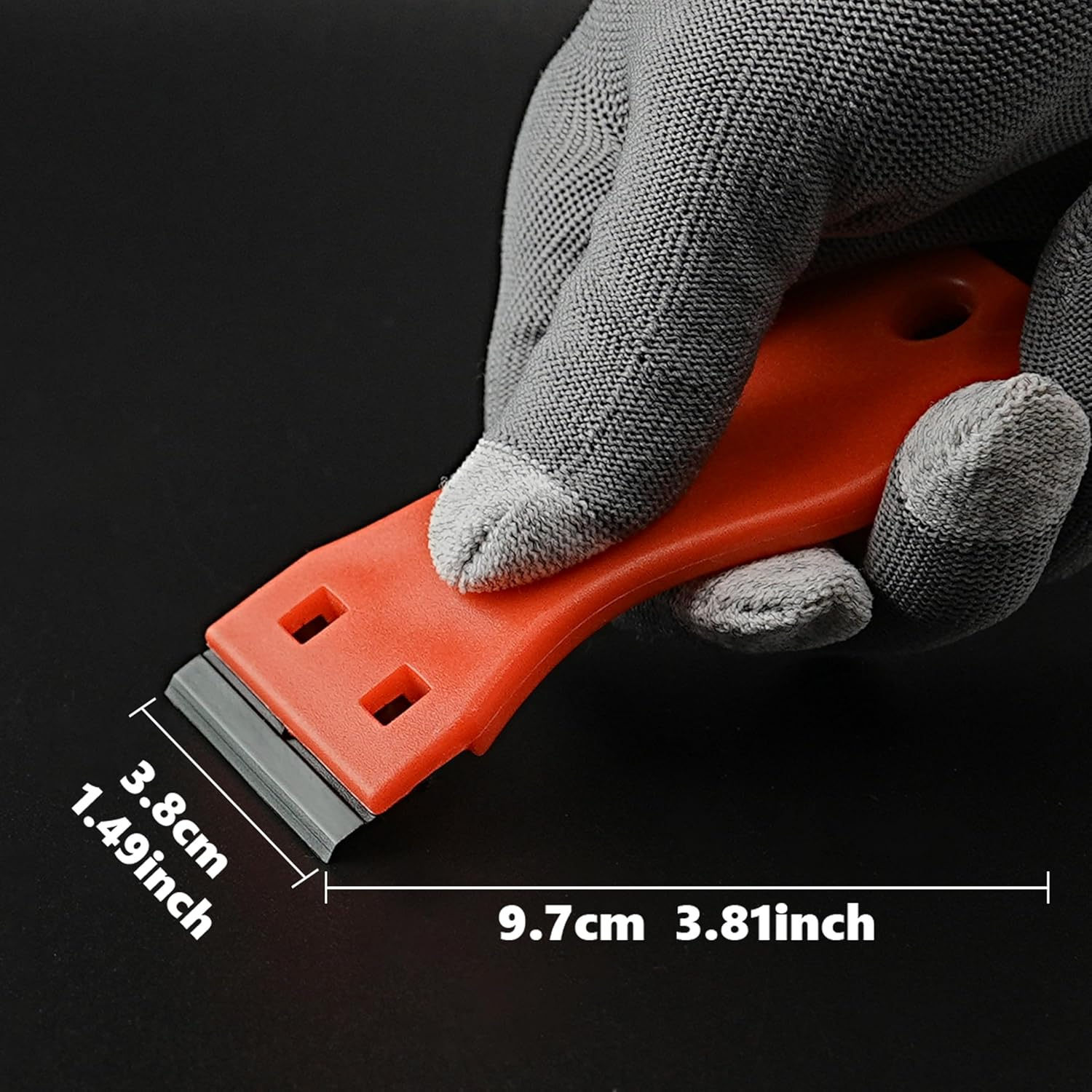 22 Pcs Furniture Film, DIY Kitchen Wrap Tools Kit, Wallpaper, Peel & Stick, Car Vinyl Wrap, Long & Small Felt Squeegee, Safe Cutter, Tape Measure, Utility Knife, Scraper, Rental Friendly, Black & Red image number 4