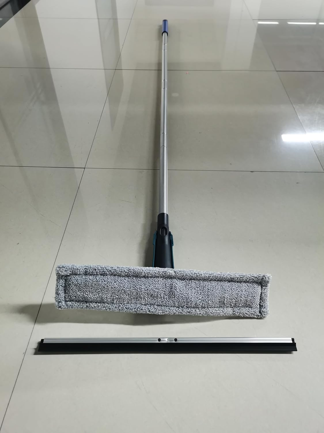 JEHONN Window Shower Squeegee for Glass Door with 152 Cm Long Handle, Professional Floor Squeegee Mop for Cleaning Garage Tile Concrete Mirror Windshield Bathroom Car Home image number 4