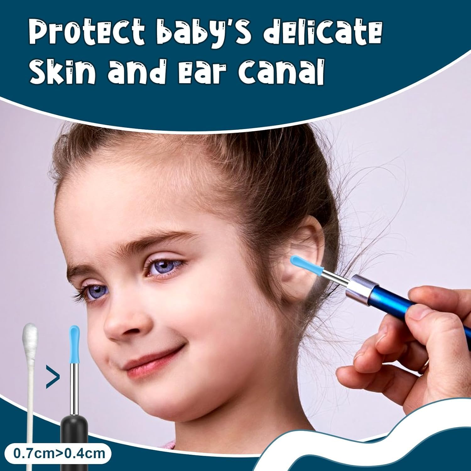 40 Pcs Silicone Ear Spoon Tips Replacement Set, Ear Wax Removal Replacement Tips for Wet Dry Ear Wax Cleaning, Ear Cleaner Spoon Tip Ear Wax Pick Removal Tips for Teens Adults image number 4