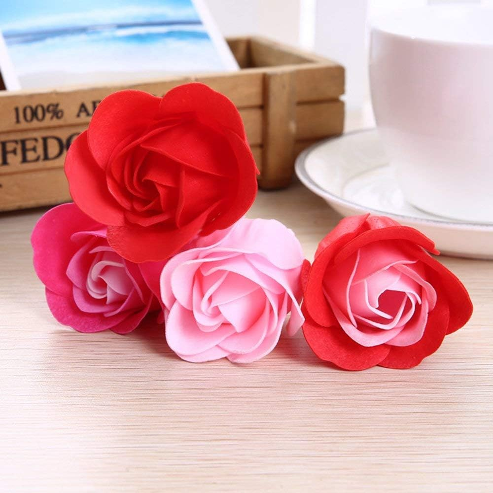 The Purple Tree Rose Flower Soap Box - 4-Piece (Pink) image number 1