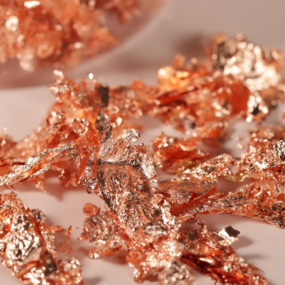 20 Grams Leaf Sheets, Silver Plated Brass Crafting Flakes, for Picture Frames, Home Decoration& Wedding Decor (Silver) - Silver image number 2