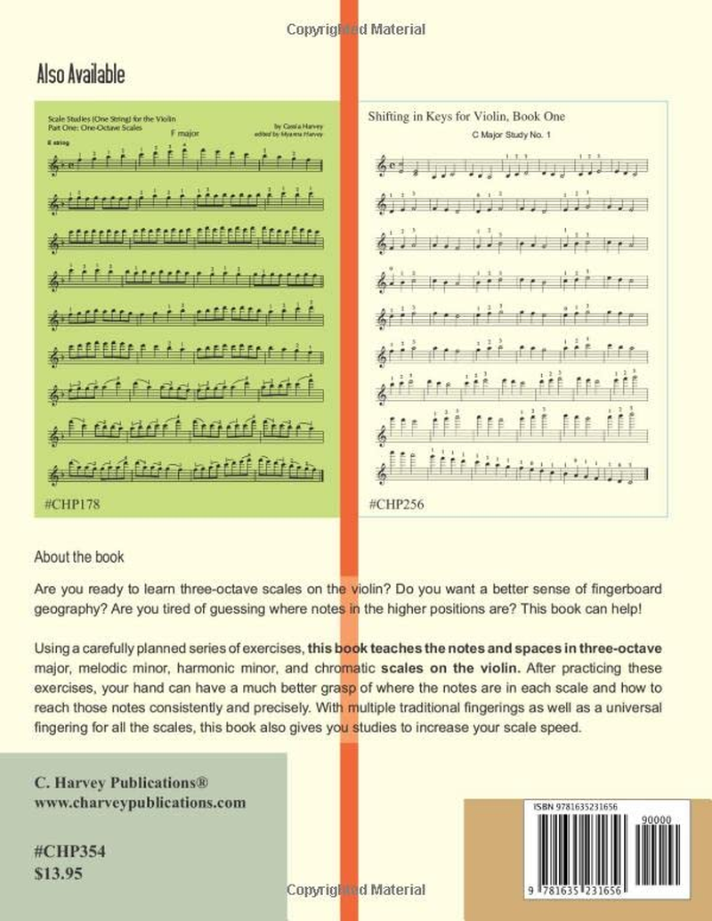 Three-Octave Scales for the Violin, Book One: Learning the Scales
