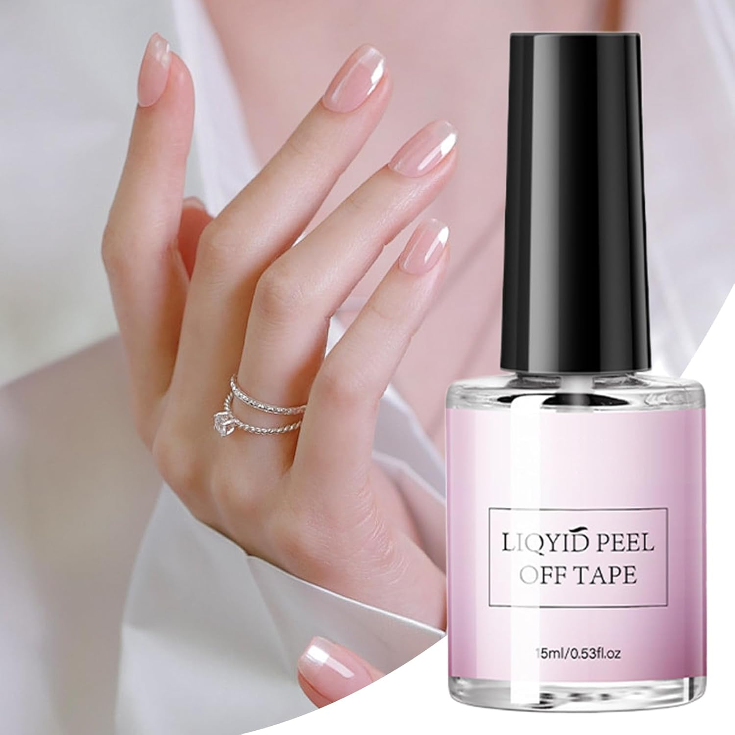 Peel off Base | Peel off Base Coat Nail Polish,15Ml Manicure Arts for Beauty Home Salon Daily Personal Wedding Easy Application and Removal image number 5