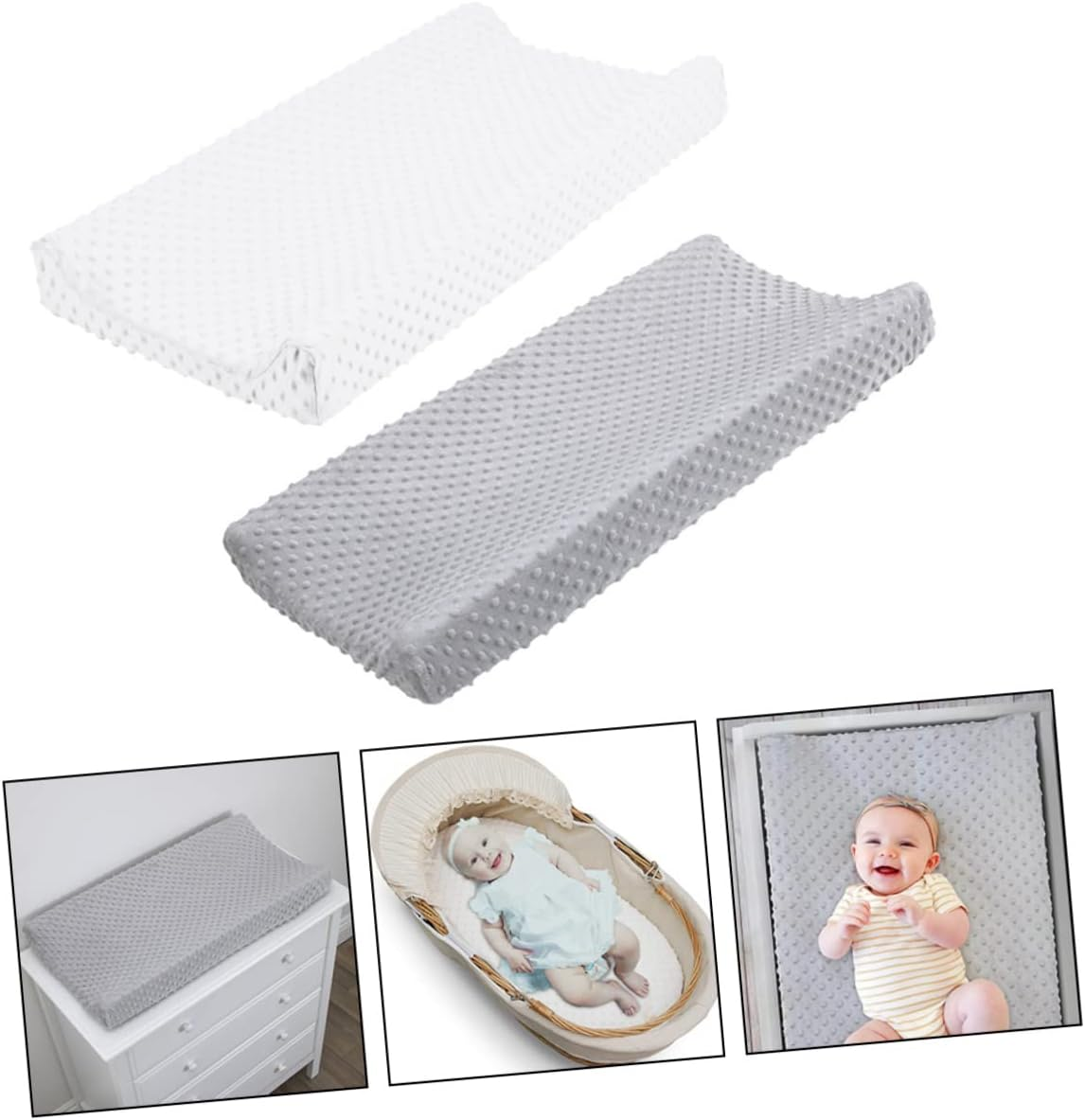 2Pcs Changing Sink Cover for Polyester Protective Cover Washable and Detachable for Changing Table And