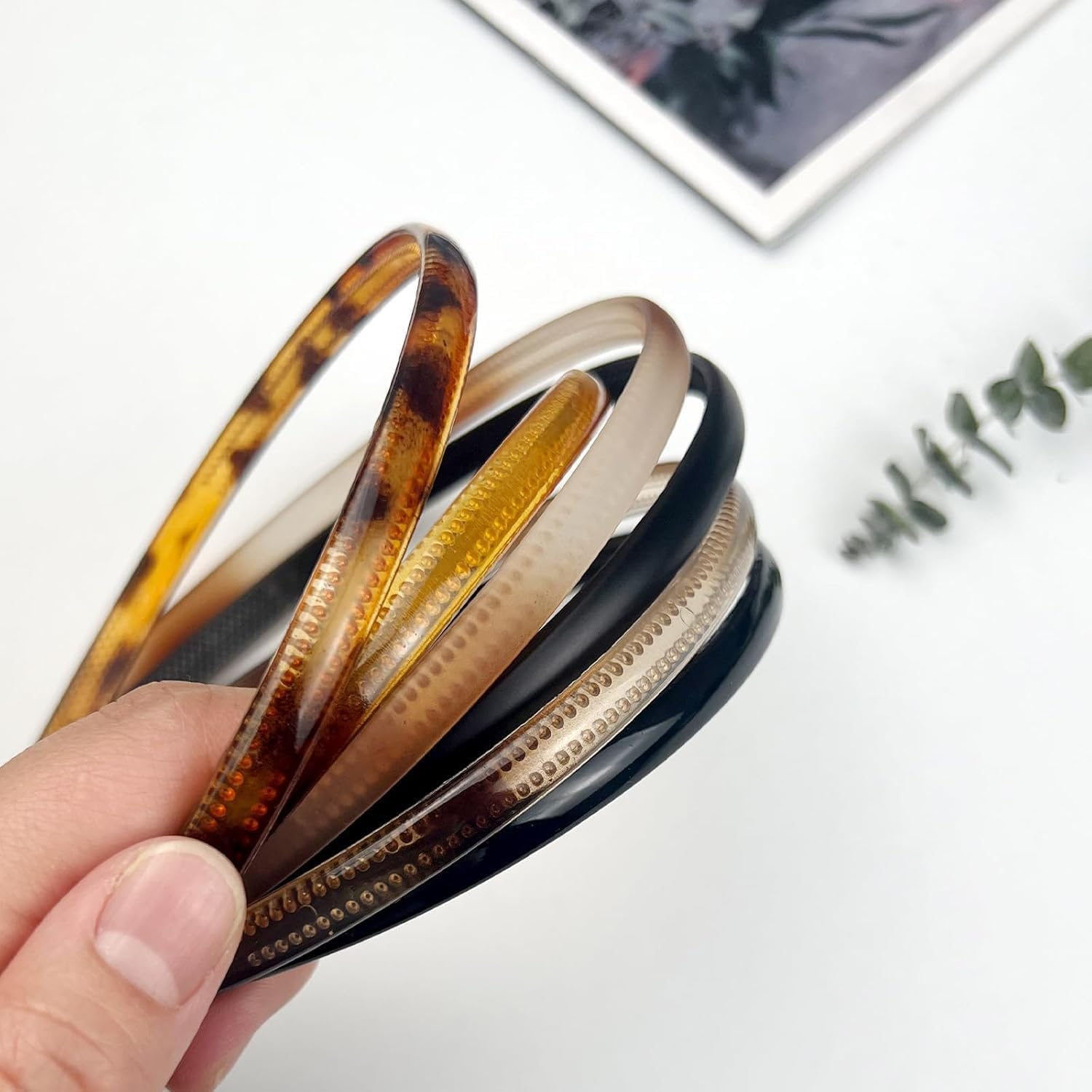 Shengsenfu 6 Pcs Toothed Hair Hoop Toothed Headband, Tooth Comb Hairband, Wavy Zigzag Headband, Plastic Hair Hoops Zigzag Hair Band, for Women Girls Fashion Hair Hoop, Plastic Sharks Tooth Hair Comb