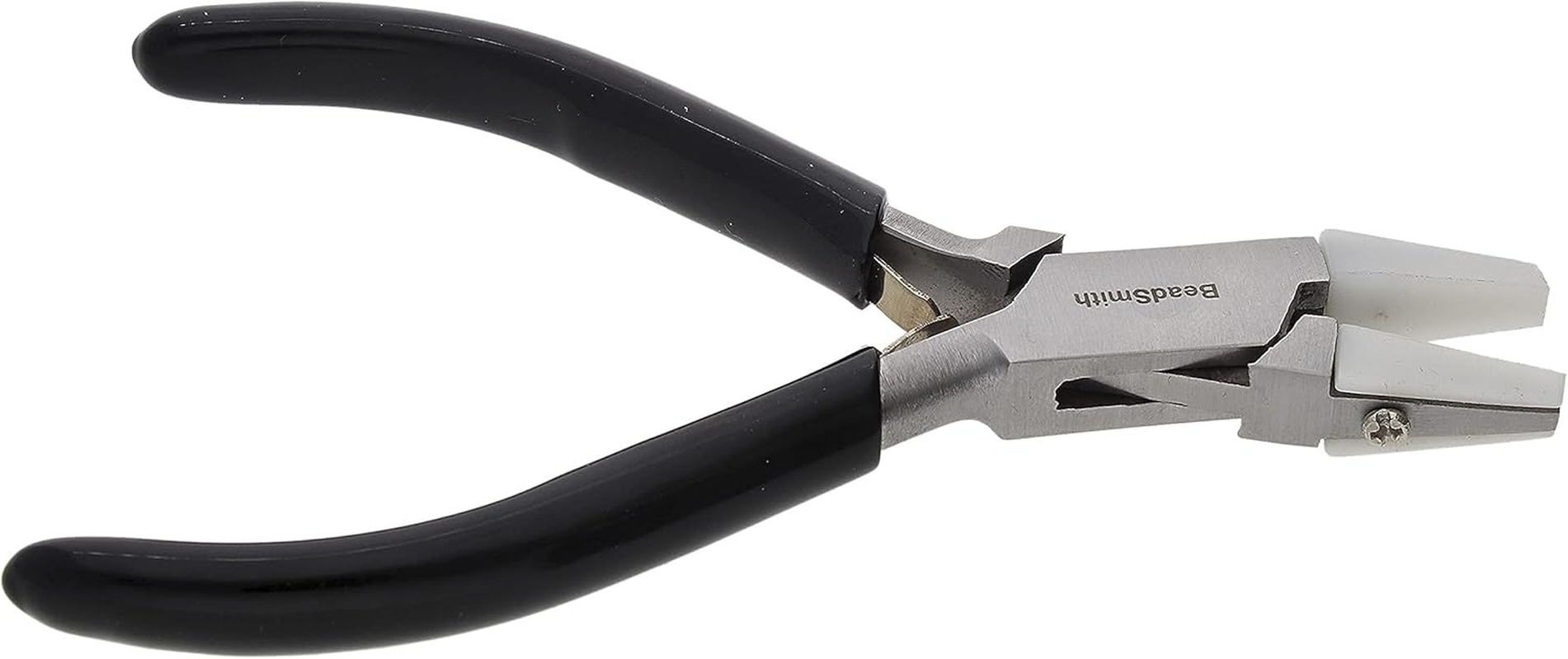 The Beadsmith Double Nylon Jaw Chain Nose Pliers, 4.75 Inches (120Mm), Black PVC Comfort Grip Handle, with Double Leaf Spring, Protects Wire When Bending and Looping image number 3