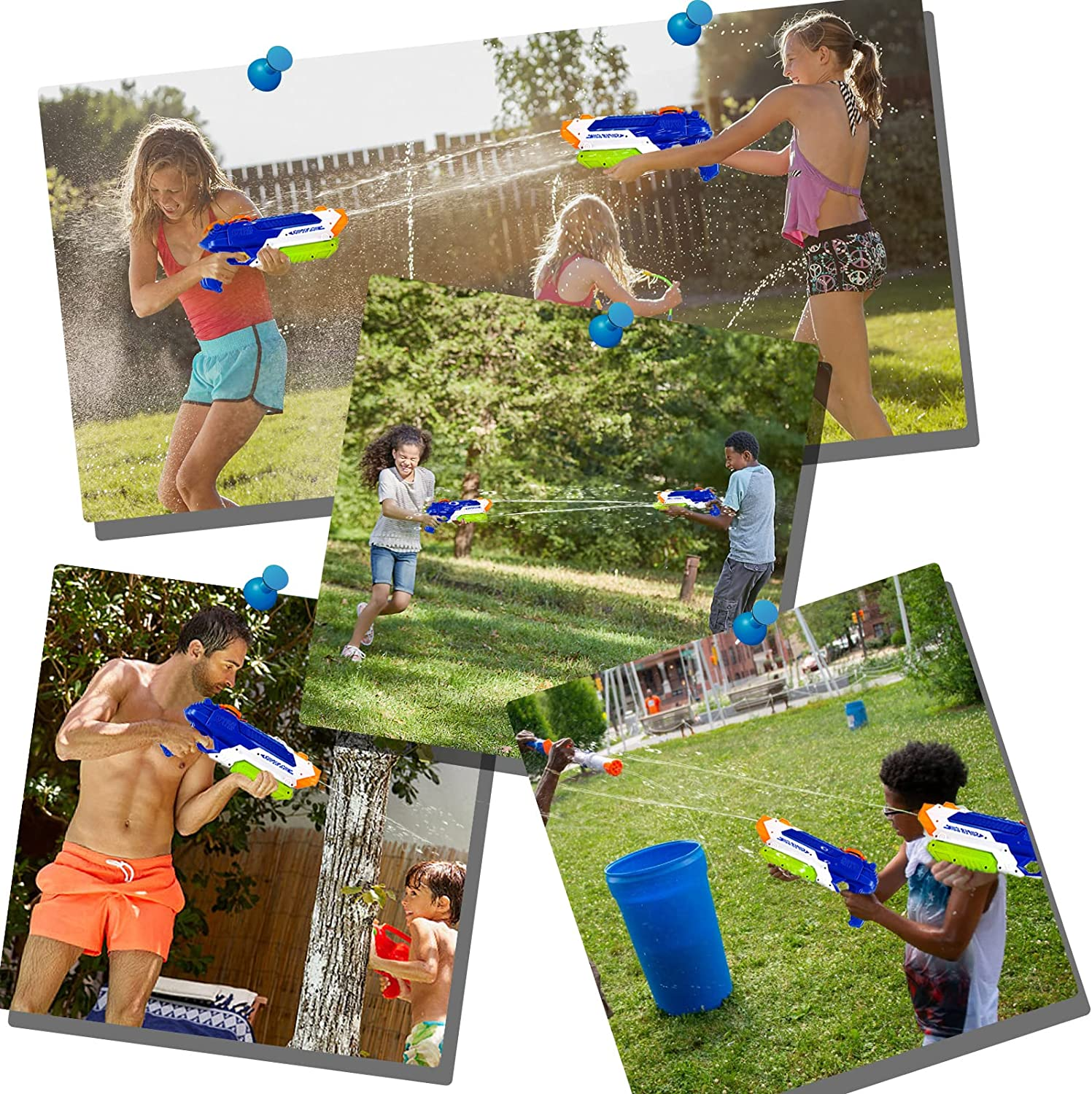 Water Guns for Kids - Summer Soaker Squirt Guns, 400Cc/40Ft Outdoor Toy for 3 Years Old and up Boys Girls Adults - 2 Pack Water Guns for Swimming Pool Yard Lawn Beach