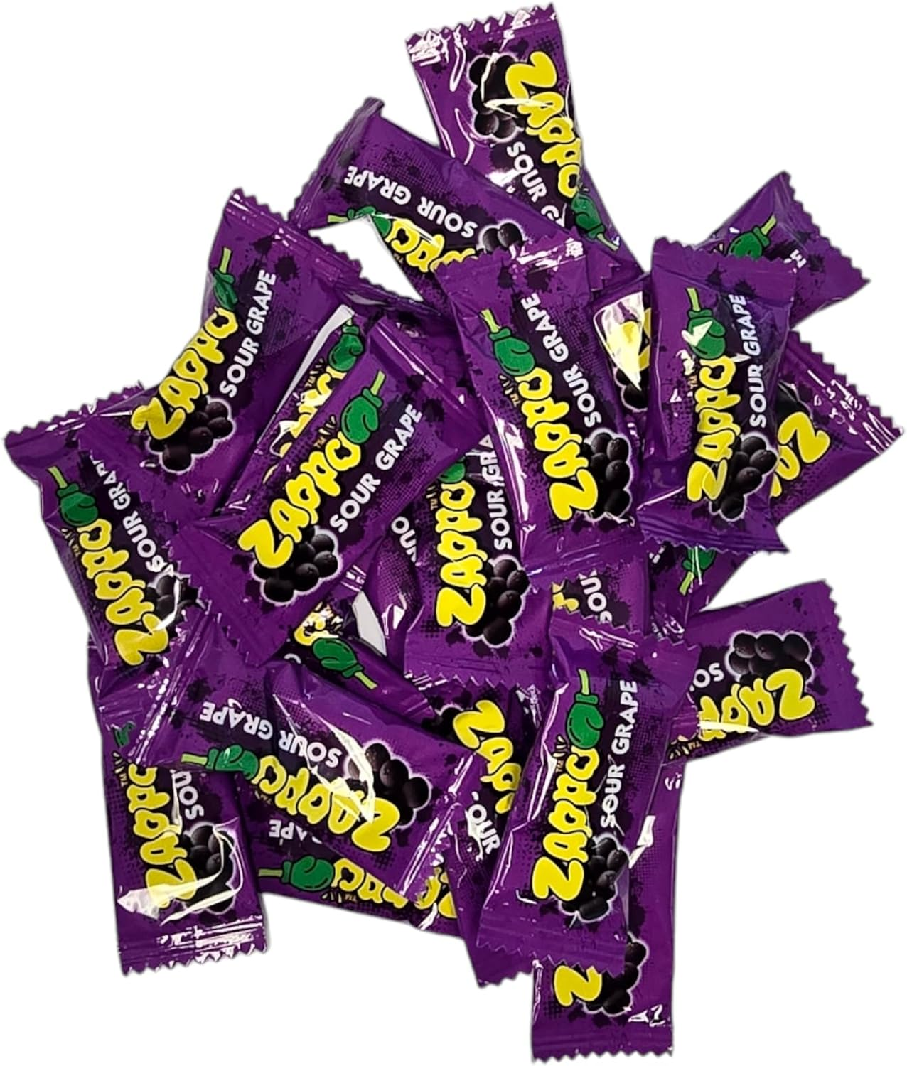 Zappo Sour Grape Chews 284 G Share Bag Tangy Fruit Chews