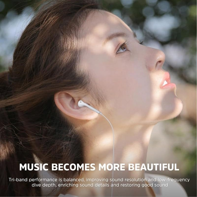 KIVEE MT30 Half in Ear Hi-Fi Stereo Earphone 1.2M White image number 4