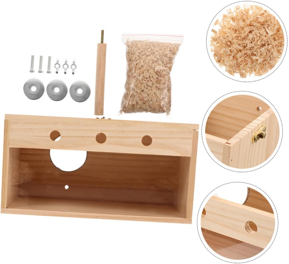 Abaodam Large Plastic Nesting Cage Birdhouse with Hanging Hook, Parakeet Breeding Box for Cockatiels, Budgies, and Finches, Bird Nests for Cages and Parakeet Supplies image number 3