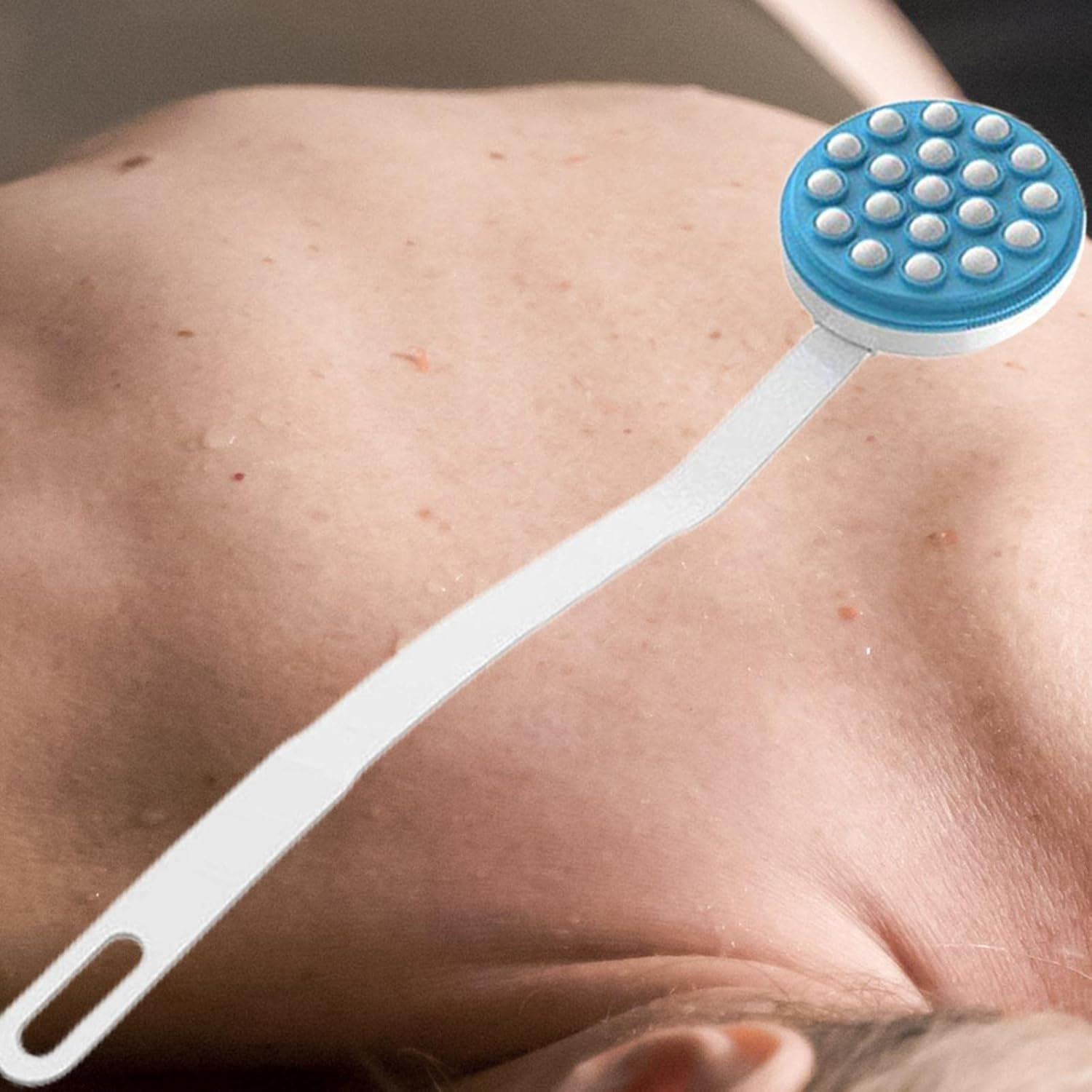 Long Handled Lotion Oil Applicator, Body Leg Back Bath Brush Scrub Massager Shower Bath Supplies Tools image number 5