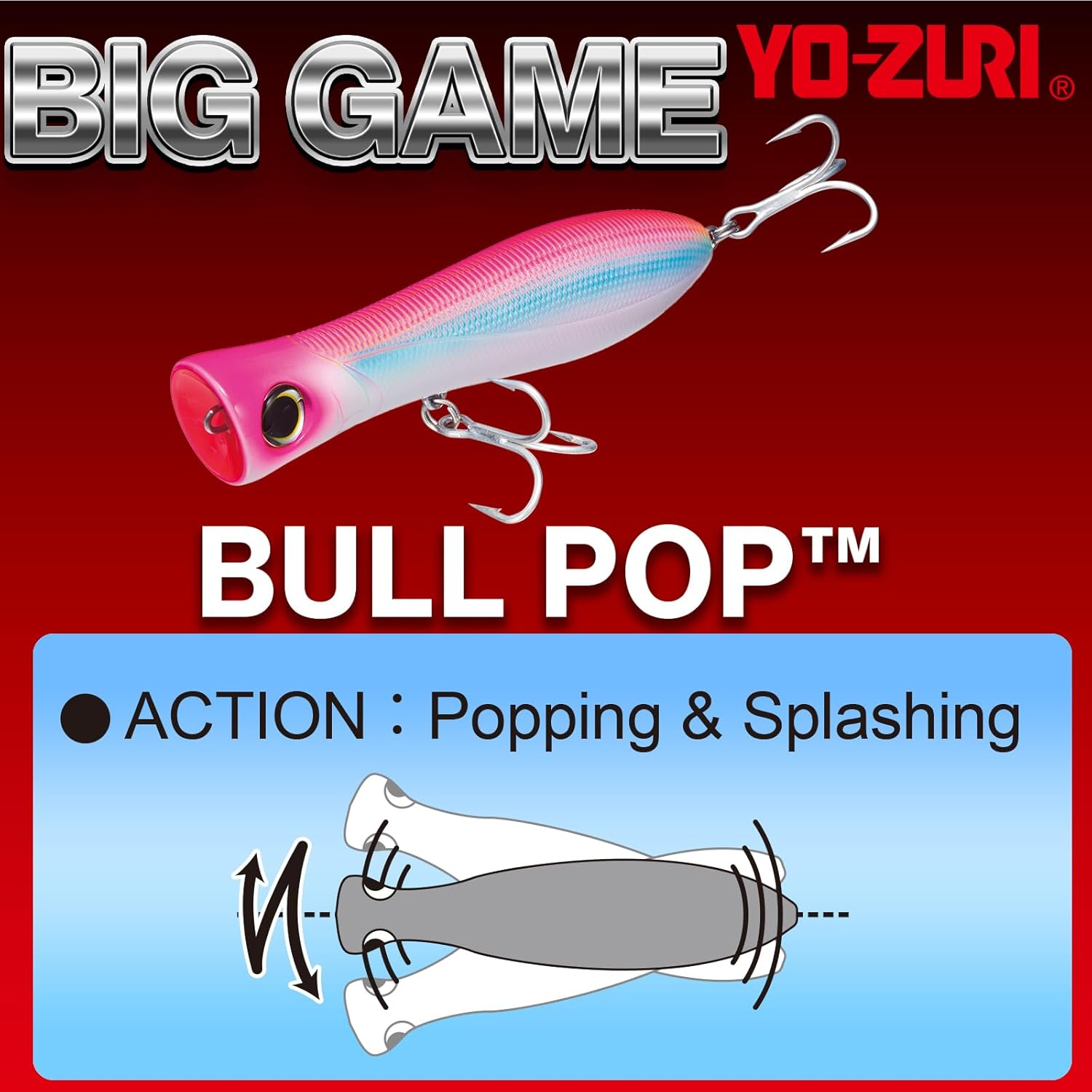 Yo-Zuri Sashimi Surface Bull POP 150Mm Big Game Tuna Popper R1154 Master image number 2