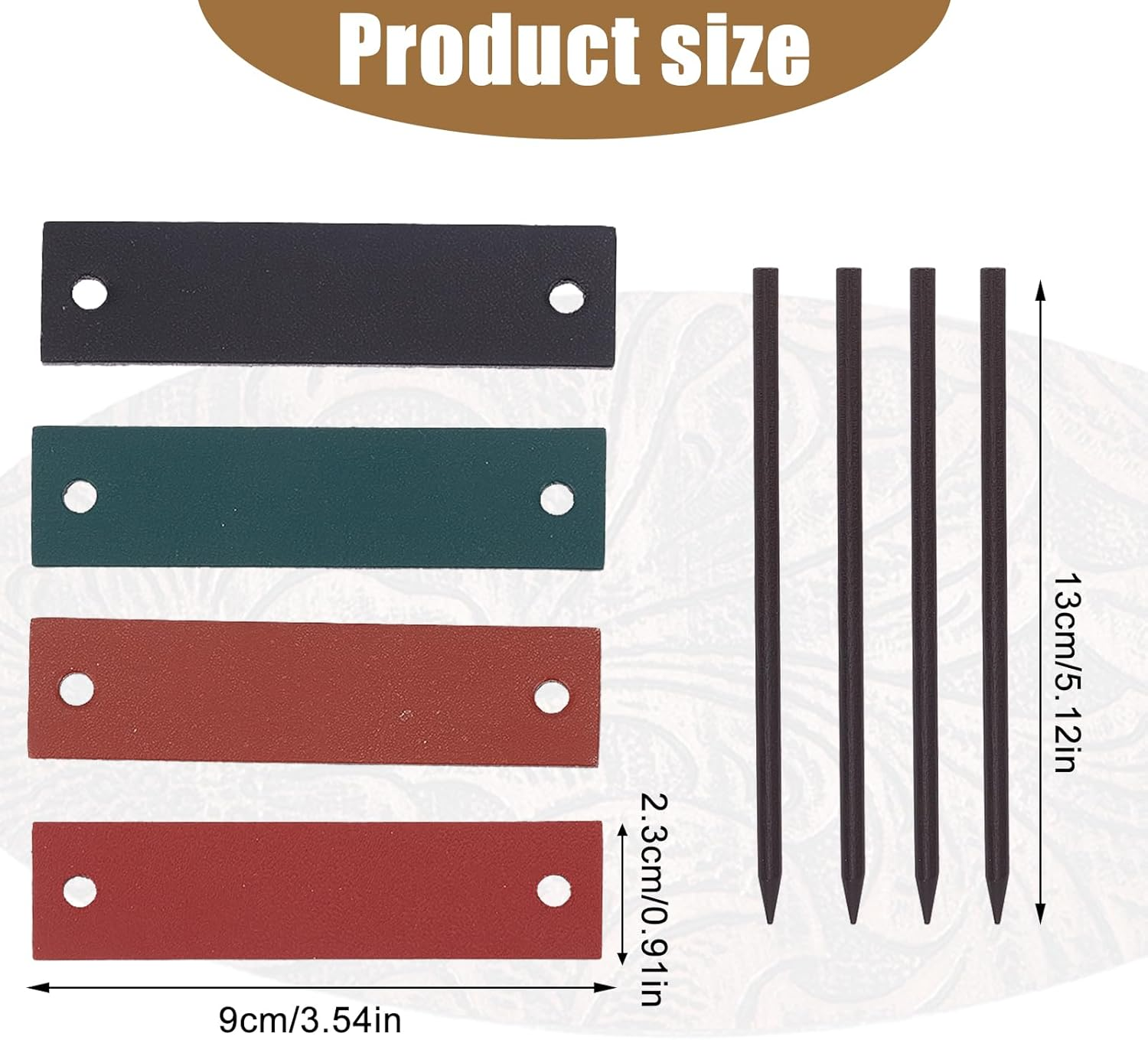 NICENEEDED 4 Pcs Leather Hair Barrette with Stick, Solid Color Hair Slider Pin, Ponytail Holders Hair Platters Ponytail Hairpin Accessories Stylish Bun Cages French Hair Clips Hair Sticks for Women image number 4