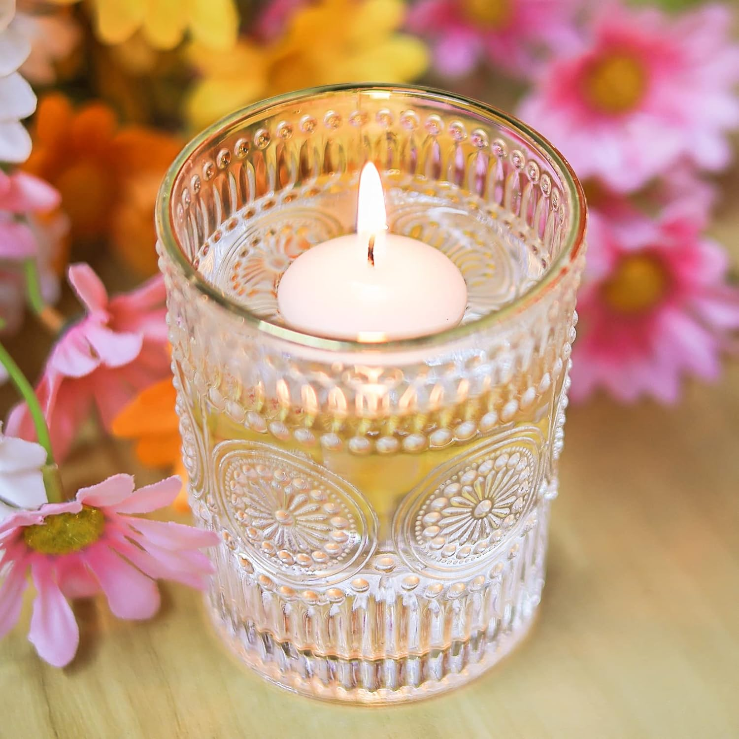 20 Pcs Floating Candles Centerpieces, 1.5 Inch Unscented Floating Candles Small Decoration for Valentine'S Day, Thanksgiving, Wedding, Holiday, Parties and Home Decor image number 6