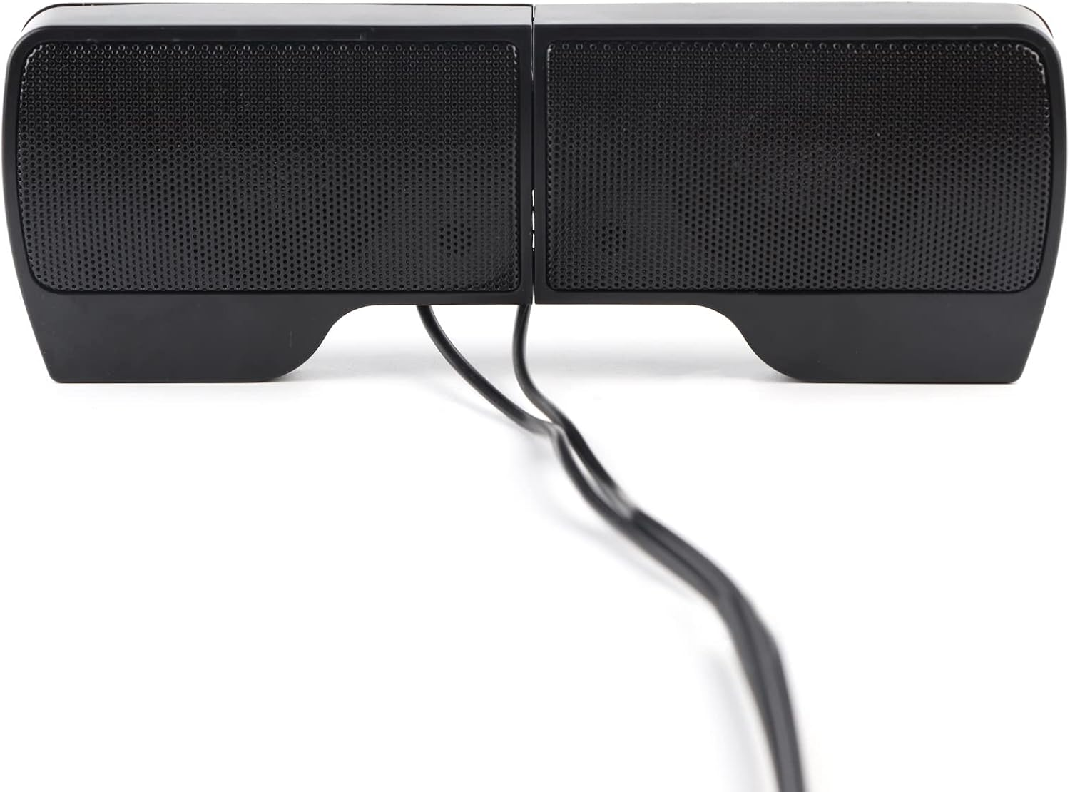 USB Wired Speaker, Portable Soundbar Computer Mini Loudspeaker, with a Clip, for Desktop Laptop Computers, Black image number 3