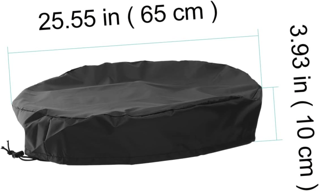 Oxford Cloth Cover with Drawstring, Waterproof Outdoor Rain Bucket Cover for Garden Water Tank, 210D Black Dustproof Seal Lid Protector 65X10Cm Random Color image number 5