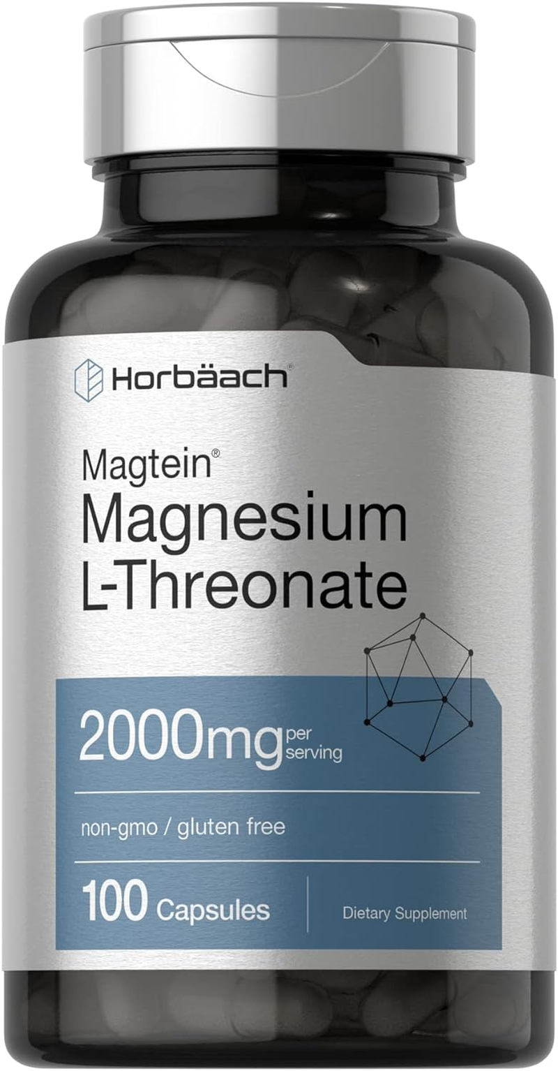 HORZ Magtein Magnesium L-Threonate | 2000Mg Supplement | 100 Capsules | Non-Gmo and Gluten Free | by Horbaach image number 6