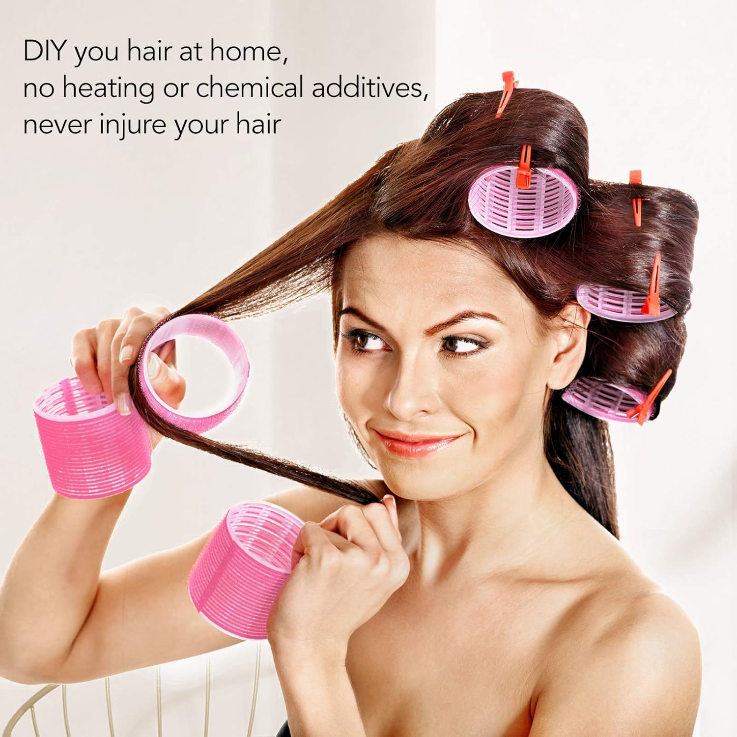 F Fityle 10-Piece Bangs Curler Hair Roller Manual Roller Plastic Ma-Gic Roller- 8 Types Selected - 20Mm - 44Mm image number 3