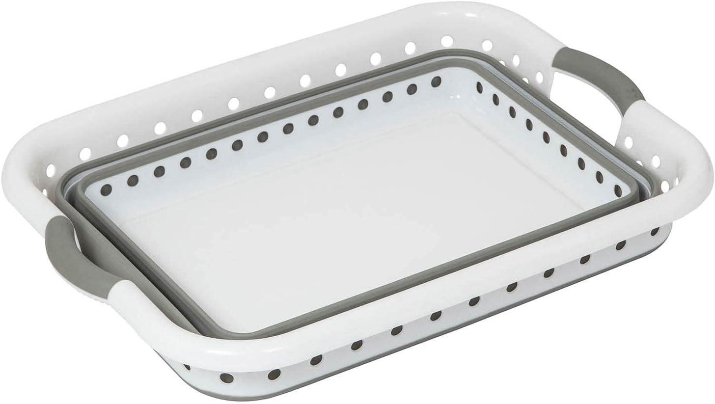 Addis 45 Litre Collapsible Laundry Basket - White & Grey image number 1
