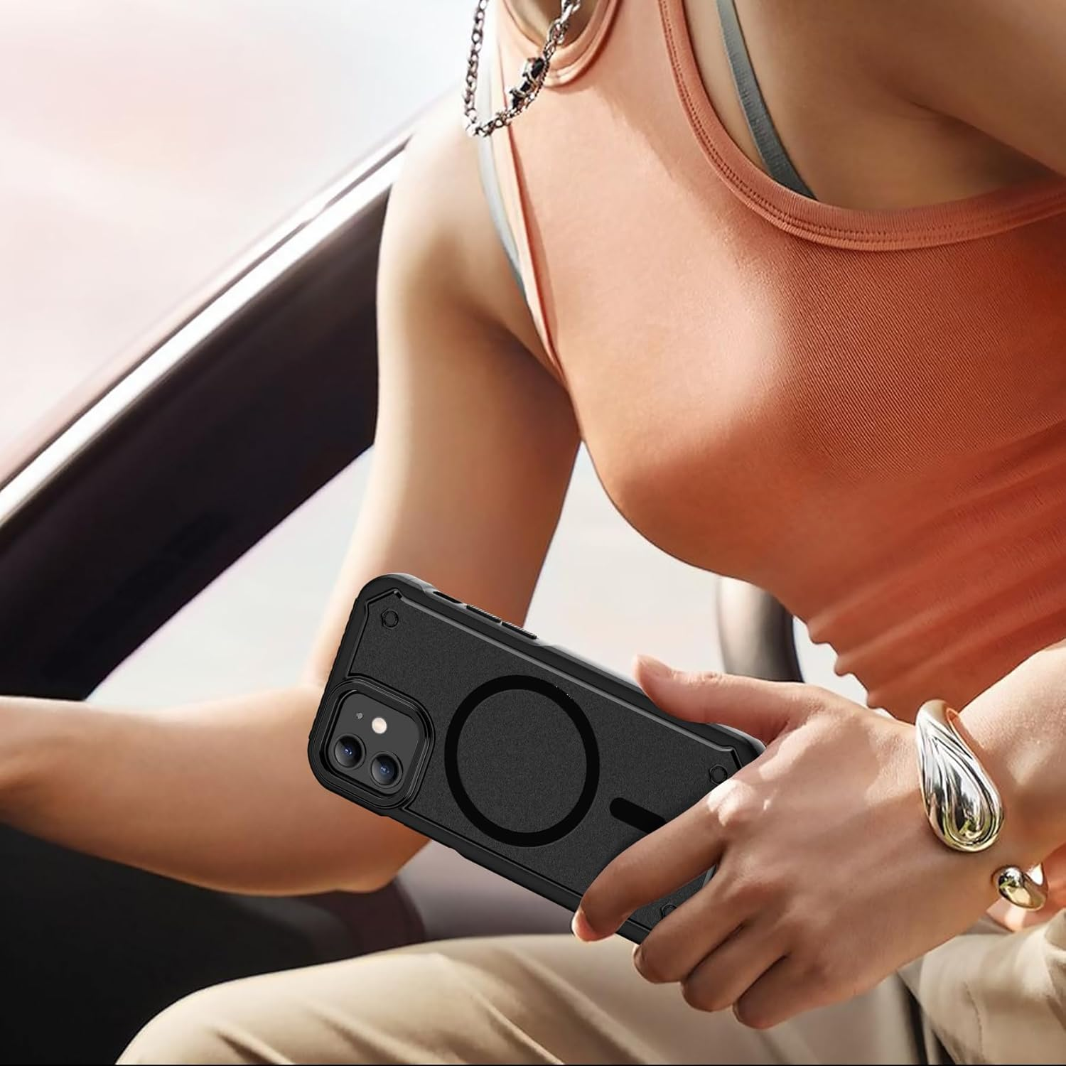 ORETECH Magnetic for Iphone 11 Case, [Compatible with Mag-Safe], Heavy Duty Dual-Layer Rugged Protection Shockproof Anti-Scratch Phone Cover for Iphone 11 -Black image number 6