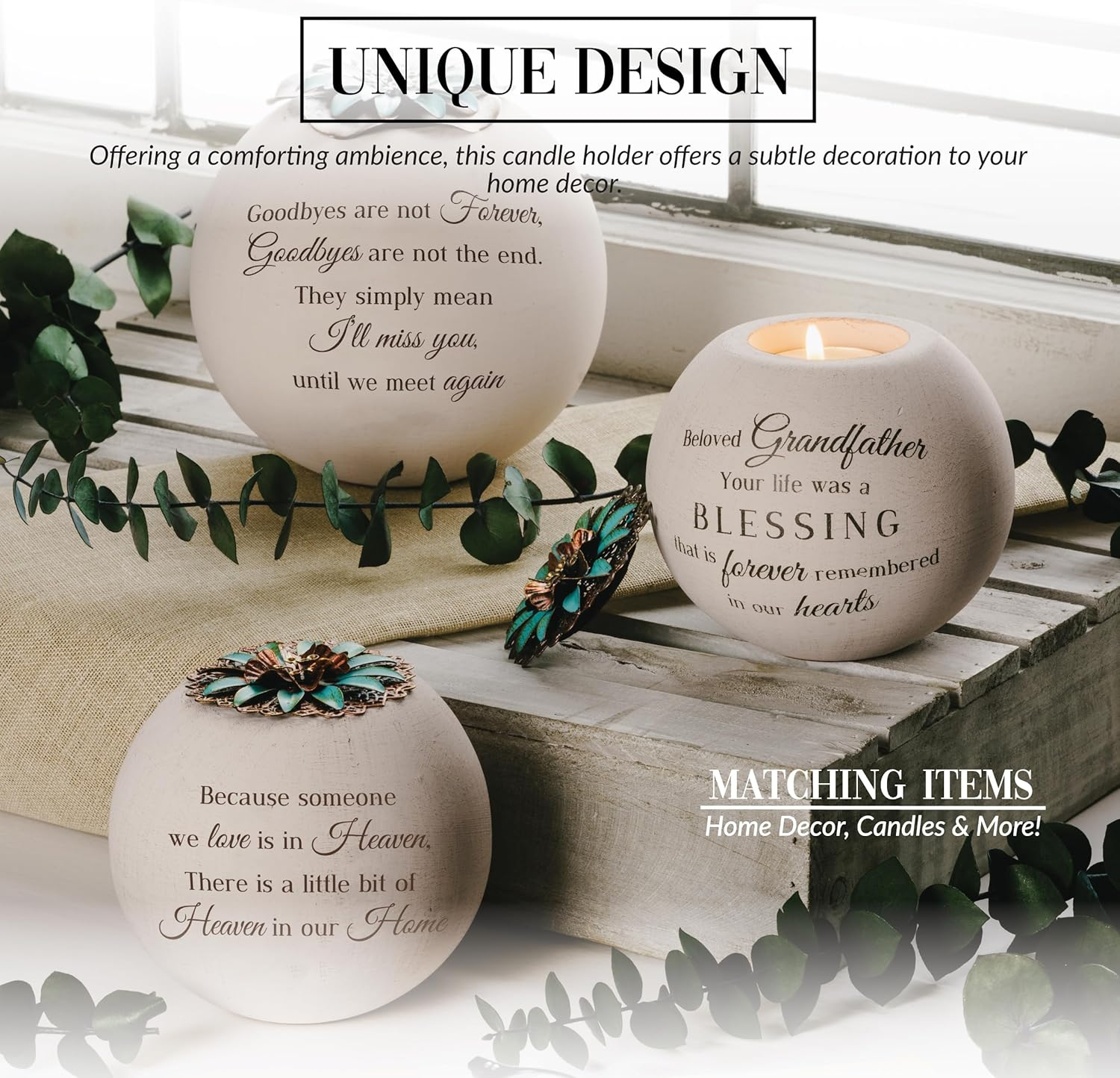 Pavilion Gift Company - I'Ll Miss You, until We Meet Again - 5" round Tealight Terracotta Candle Holder with Metal Lid in Memory Loss of Loved One Remembrance Bereavement Grief Funeral Gift image number 6