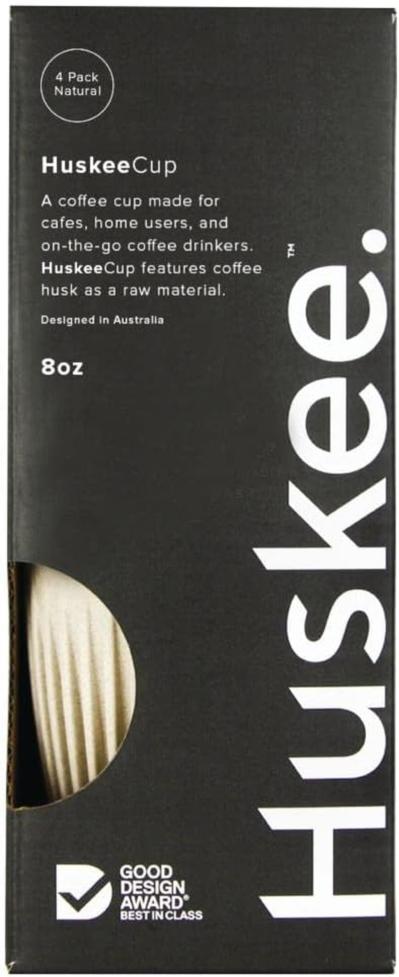 Huskee Cup, Natural, 289 Ml Capacity (Box of 4) image number 1