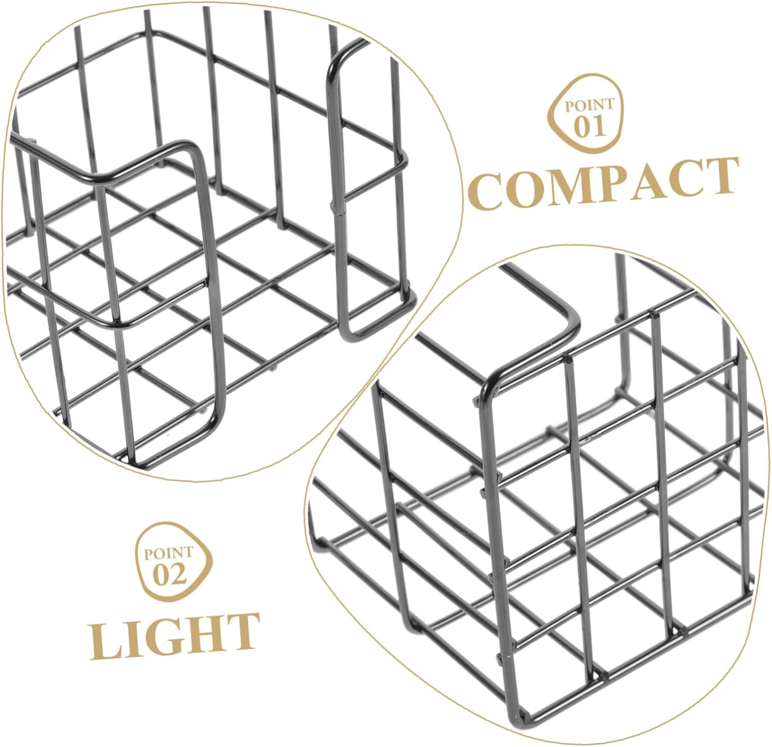 Tofficu Note Box Sticky Tabs Metal Mesh Memo Pad Holder Desk Organizer Tea Bag Holder Office Accessory image number 5