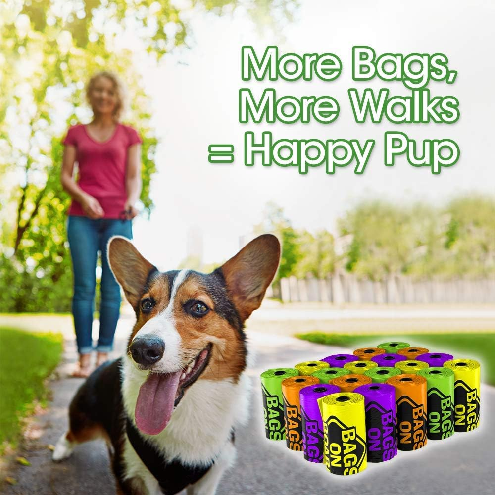 Bags on Board Dog Poop Bags | Strong, Leak Proof Dog Waste Bags | 9 X14 Inches, 315 Multi-Colored Bags image number 2
