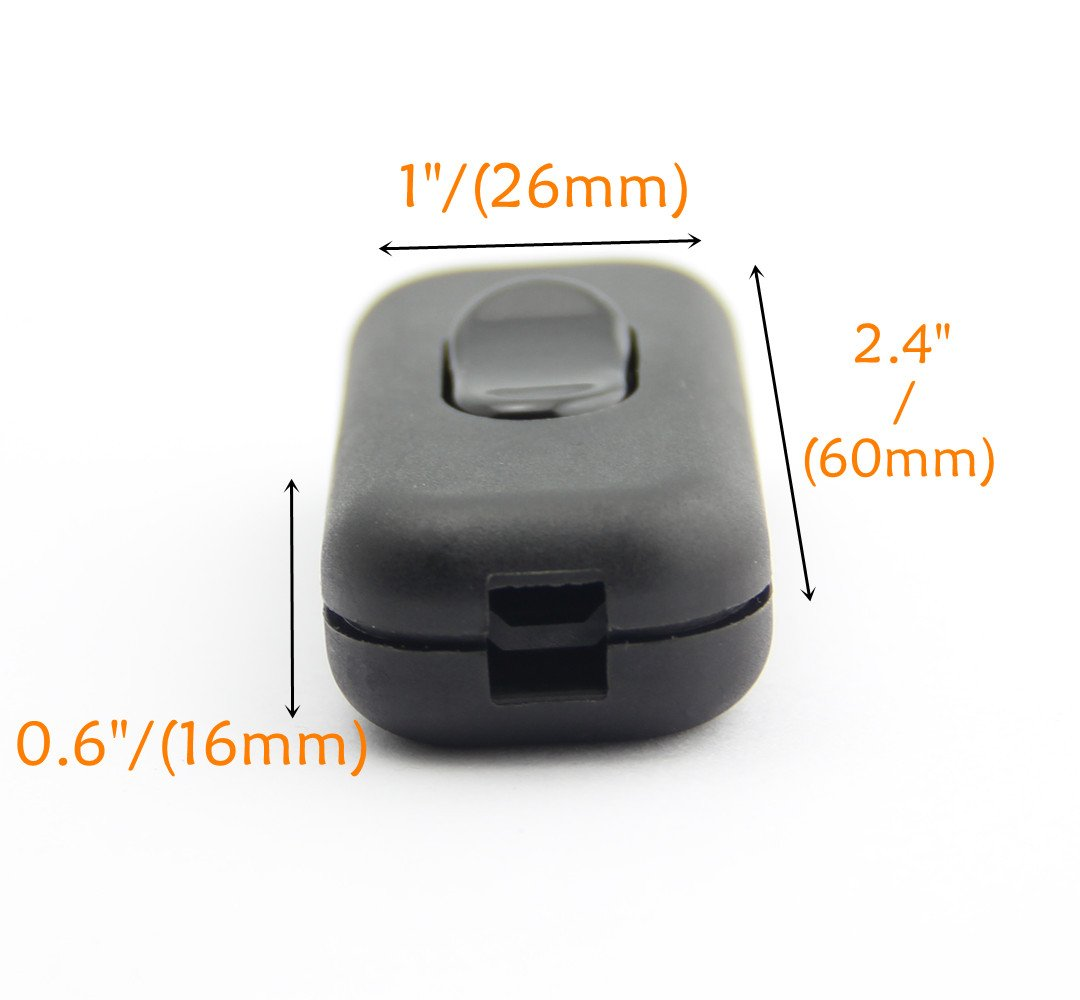 Intermediate Switch / [2 Pack] Sftlite Black Inline Switch Use Inline 2 or 3 Core Cord Intermediate Switch, Light Switch Light/Lamp Switch image number 4