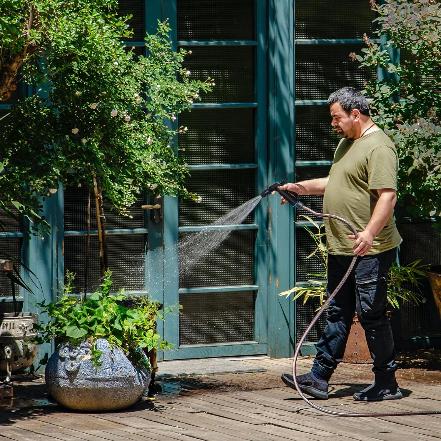 3J3B3R High Pressure Hose Nozzle, Water Gun, Watering Sprinkler Nozzle, Flower Watering Device, Gardening & Lawn Supplies