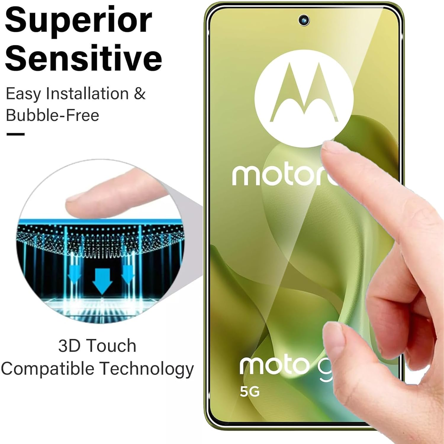 Case for Motorola Moto G86 + Screen Protector, ELECTRO-WEIDEWORLD Hybrid Shockproof PC Back + TPU Frame Case with Corner Bumpers[Drop Protection], Ultra-Clear & Scratch Resistant Phone Case