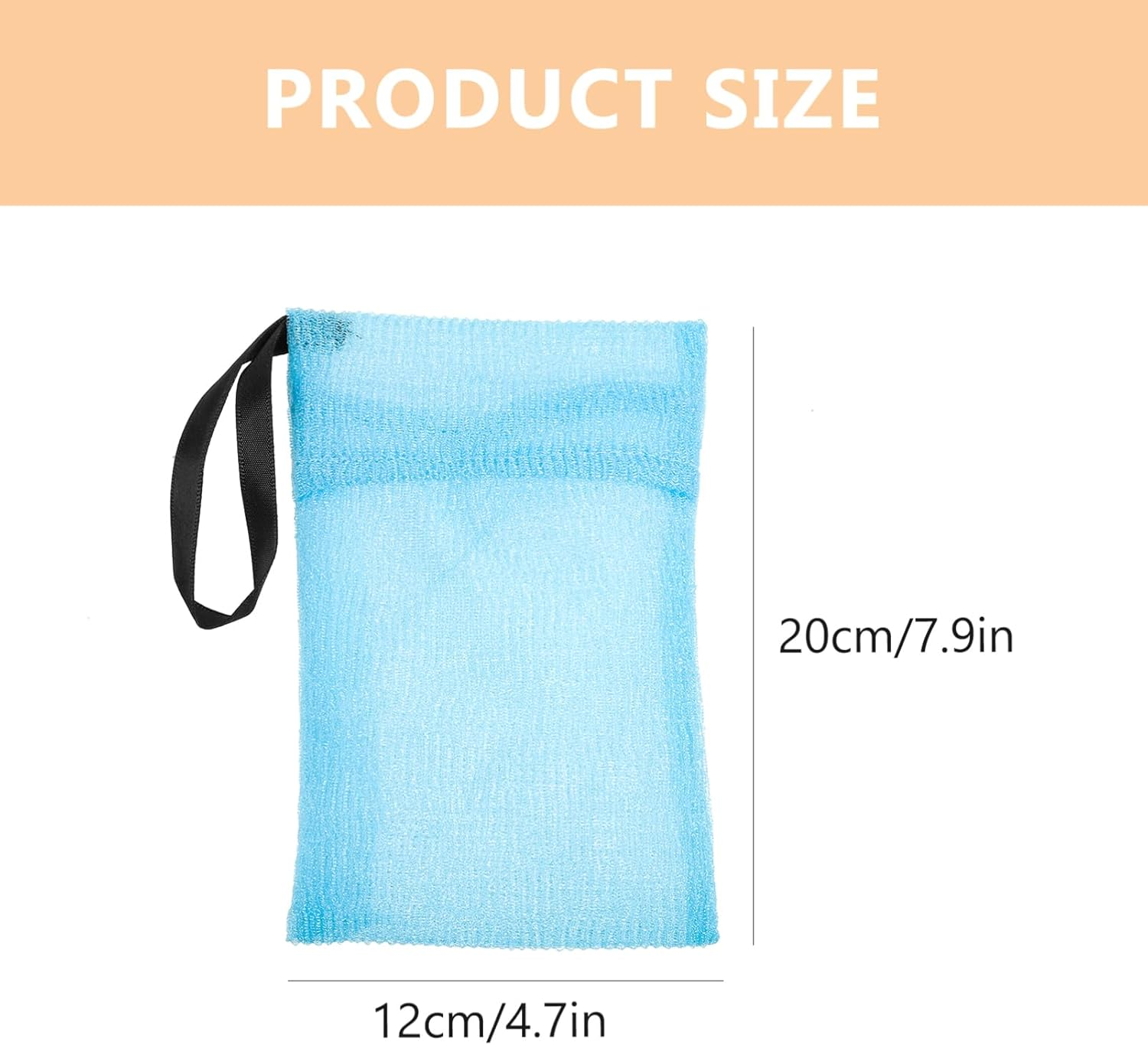 BIUDECO Sturdy Mesh Soap Bag Exfoliating Foaming Pouch Bar Soap Holder Travel-Friendly Set image number 5