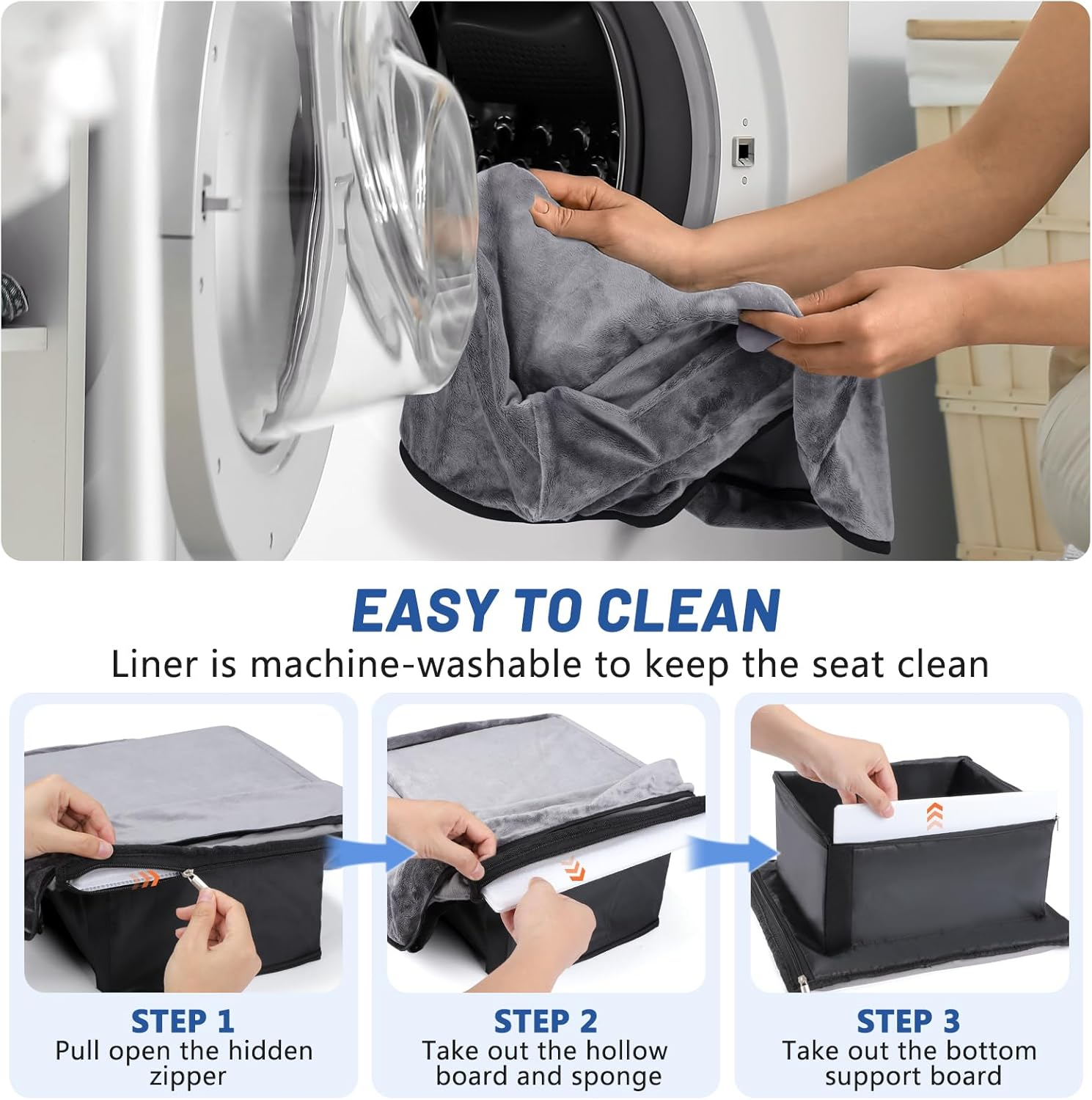 JOEJOY Small Dog Car Seat for Small Dogs, Portable Puppy Dog Booster Seat for Car with Clip-On Safety Leash, Adjustable Straps Perfect for Small Pets up to 25Lbs (Grey) image number 1