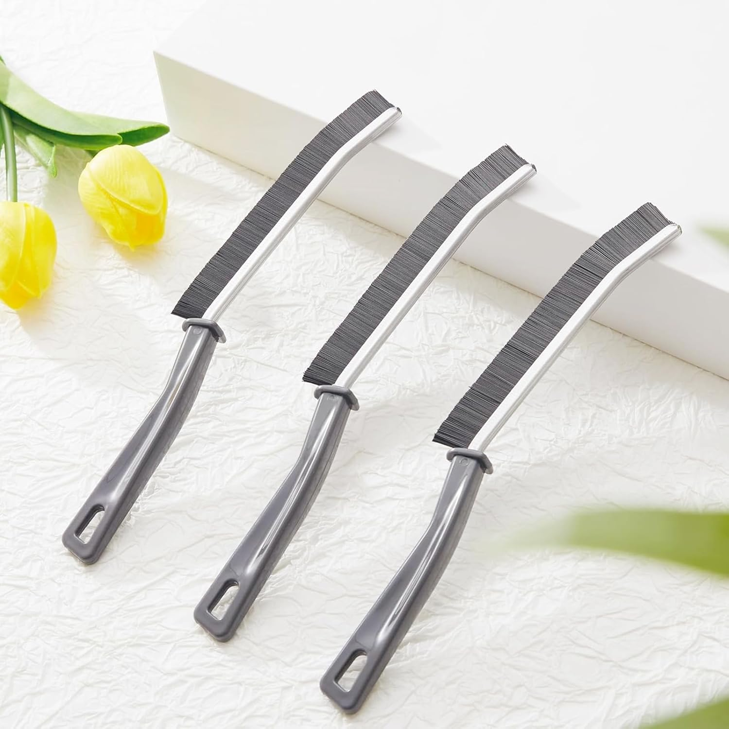 3 Pack Toilet Brush Set - Hard Bristle Cleaning Brush for Bathroom & Kitchen - Versatile Scrub Brush for Ceramic Tiles, Glass, Flooring - Essential Cleaning Tools for Every Home image number 5