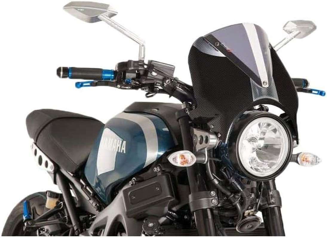 Puig Retrovision Carbon Look Fairing Disc 9561N for Yamaha XSR700 16'-19', Yamaha XSR700 Xtribute 19'