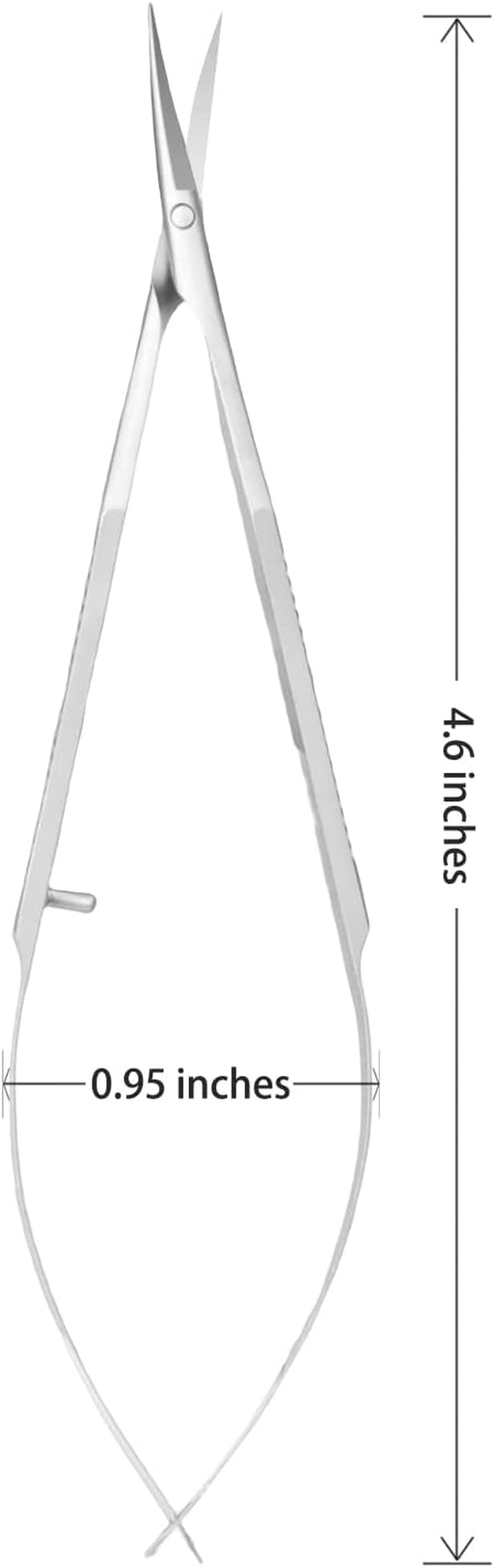 ZIZZON Cuticle Scissors Extra Fine Curved Professional Precise Pointed Tip Grooming Kit for Eyebrow, Eyelash, Trim Nail and Dry Skin image number 6