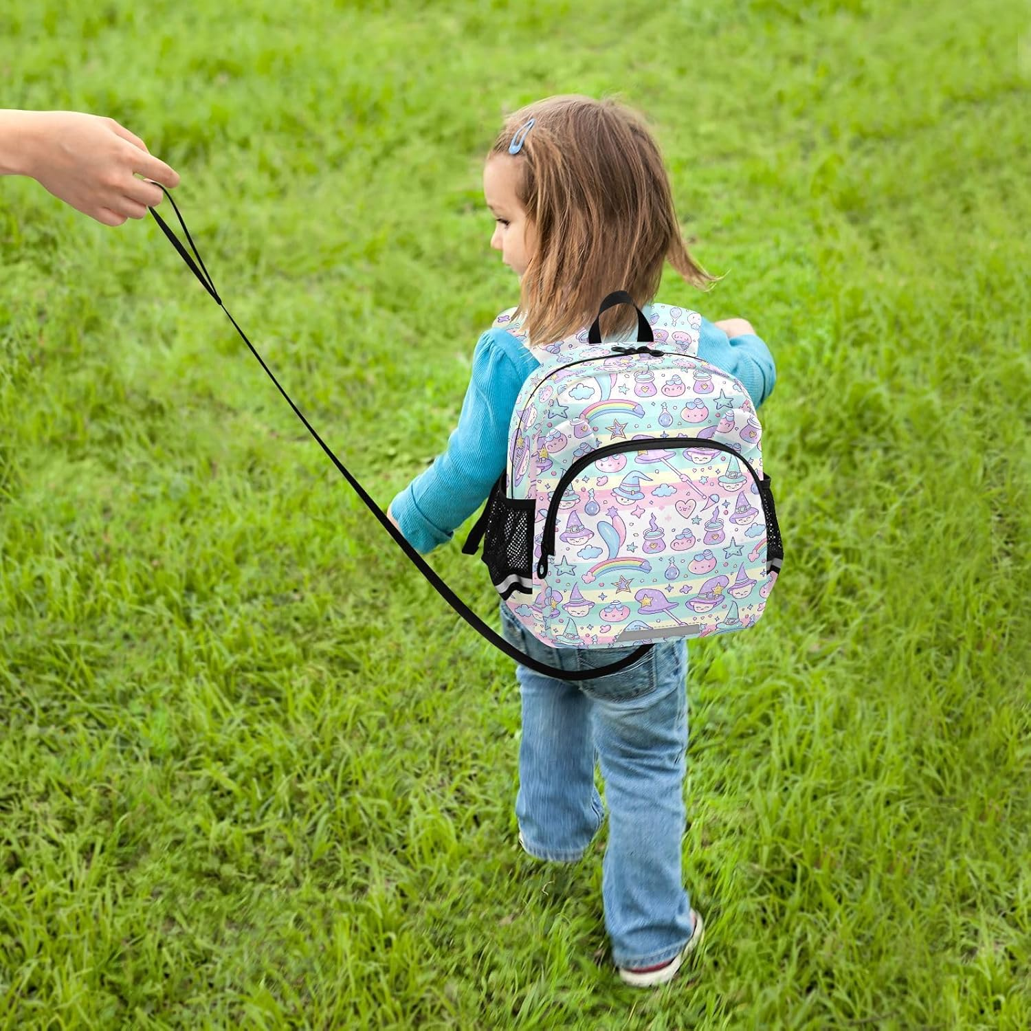 Cute Ears Cool Backpacks Leash Kids Boy'S/Girl'S Anti-Lost Personalized Diaper Bag Backpack with Reflective Strip Witch Wand Potion Cartoon Mochila Para Ni?O De 5 A?Os Kinder, Witch Wand image number 5