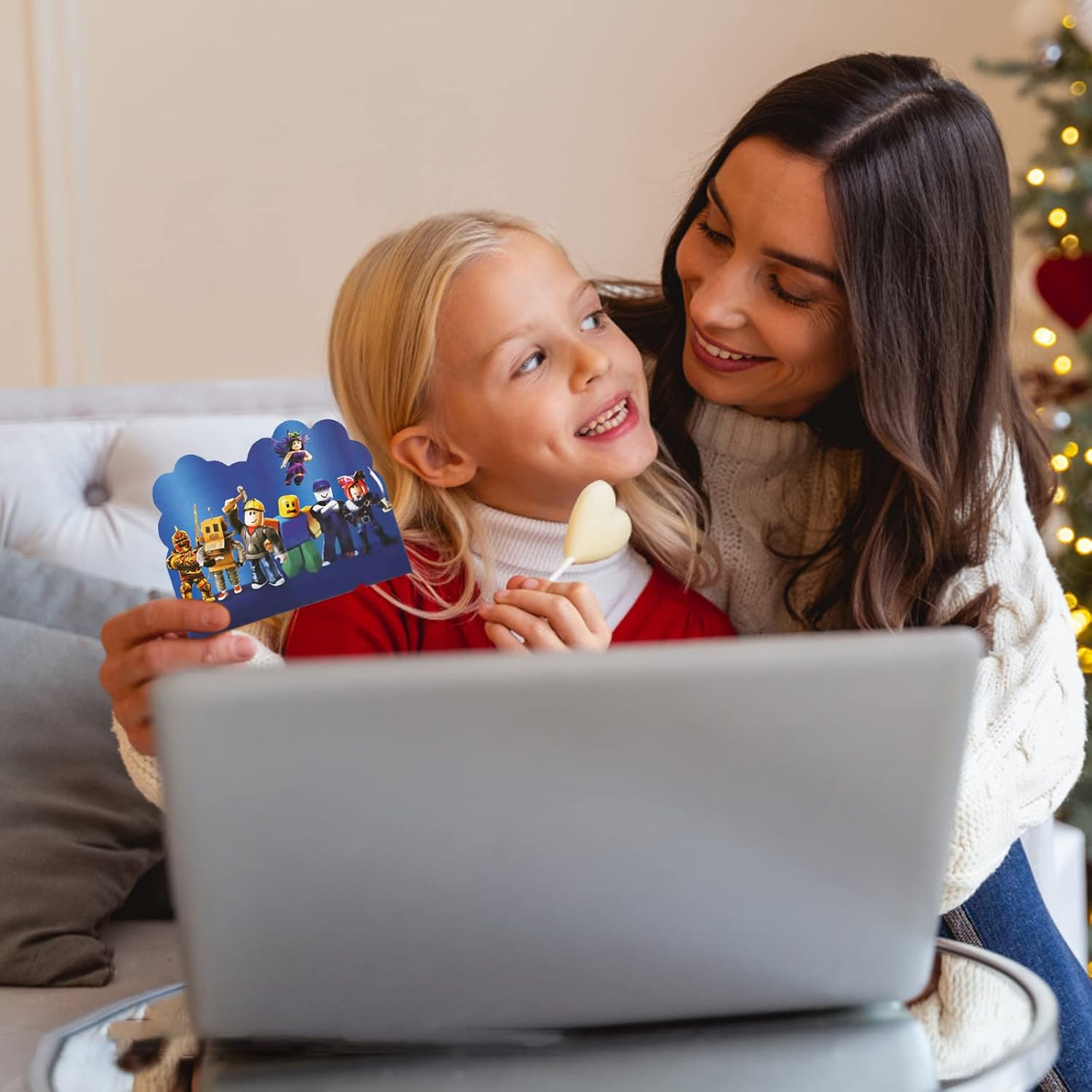 FAMILIO Pack of 40 Roblox Invitation Cards Caricature Children'S Invitation Cards Roblox Themed Party Invitation Cards for Children Girls Boys image number 4