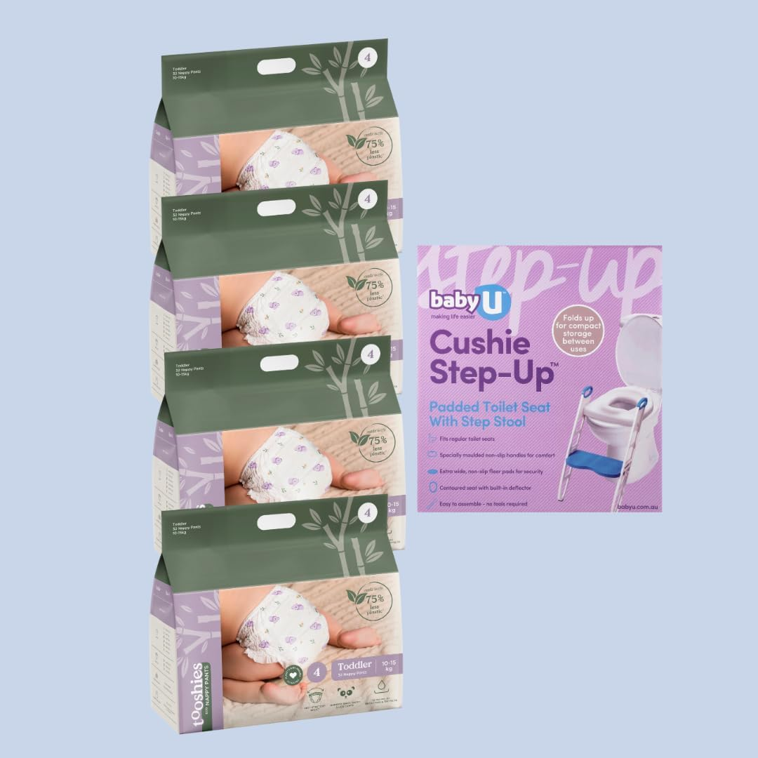 Tooshies & Babyu Toilet Training Bundle 3 - Tooshies Eco Nappy Pants Size 4 Toddler + Babyu Cushie Step Up image number 3