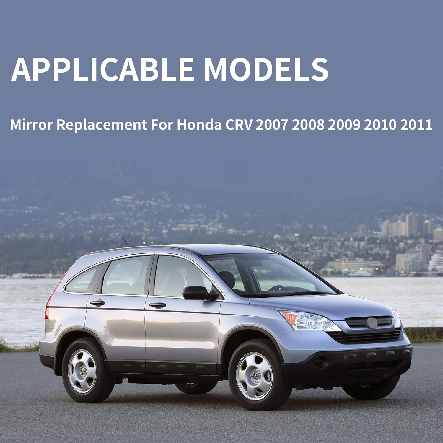 LOIYLLEN Left Side Mirror Replacement for Honda CRV 2007 2008 2009 2010 2011 - Left Side Mirror Glass, Rear View Mirrors Glass with Power Heated image number 3